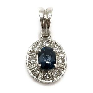 Jewelry Pendant Head Sapphire 0.65ct Platinum